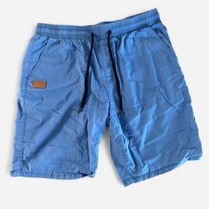 JMIERR Blue Casual Shorts Elastic Waist Drawstring Size 36